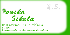 monika sikula business card